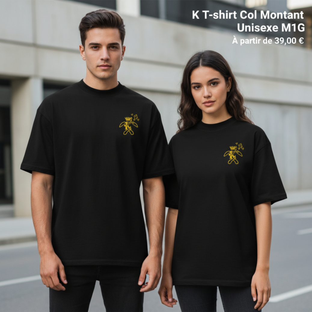 K T-shirt Col Montant Unisexe M1G - Duo